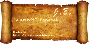 Januskó Benedek névjegykártya