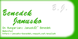 benedek janusko business card